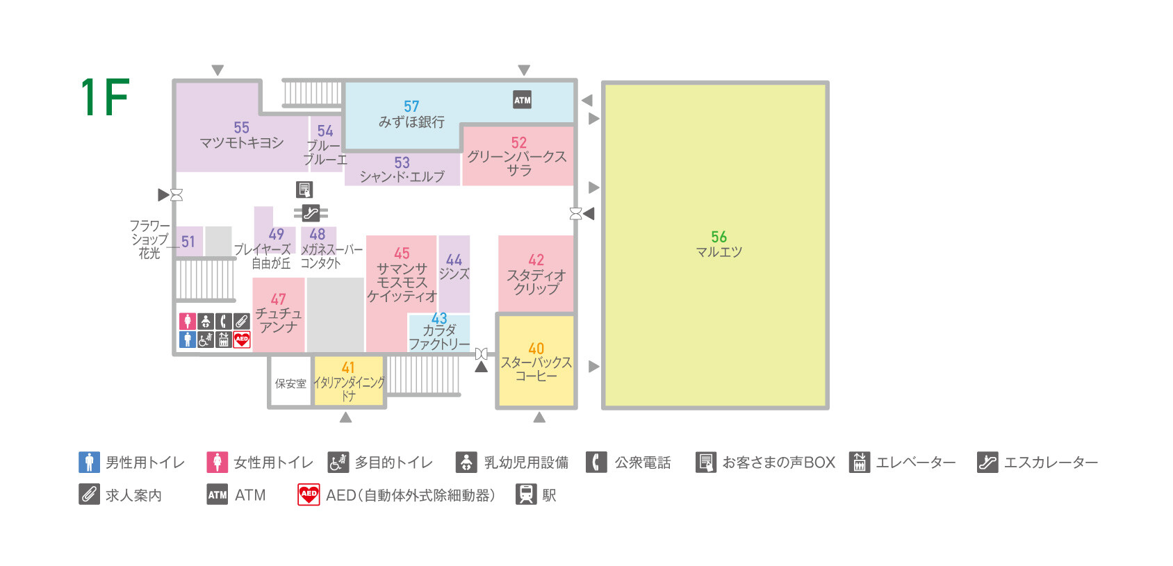 Beans武藏浦和1楼层地图